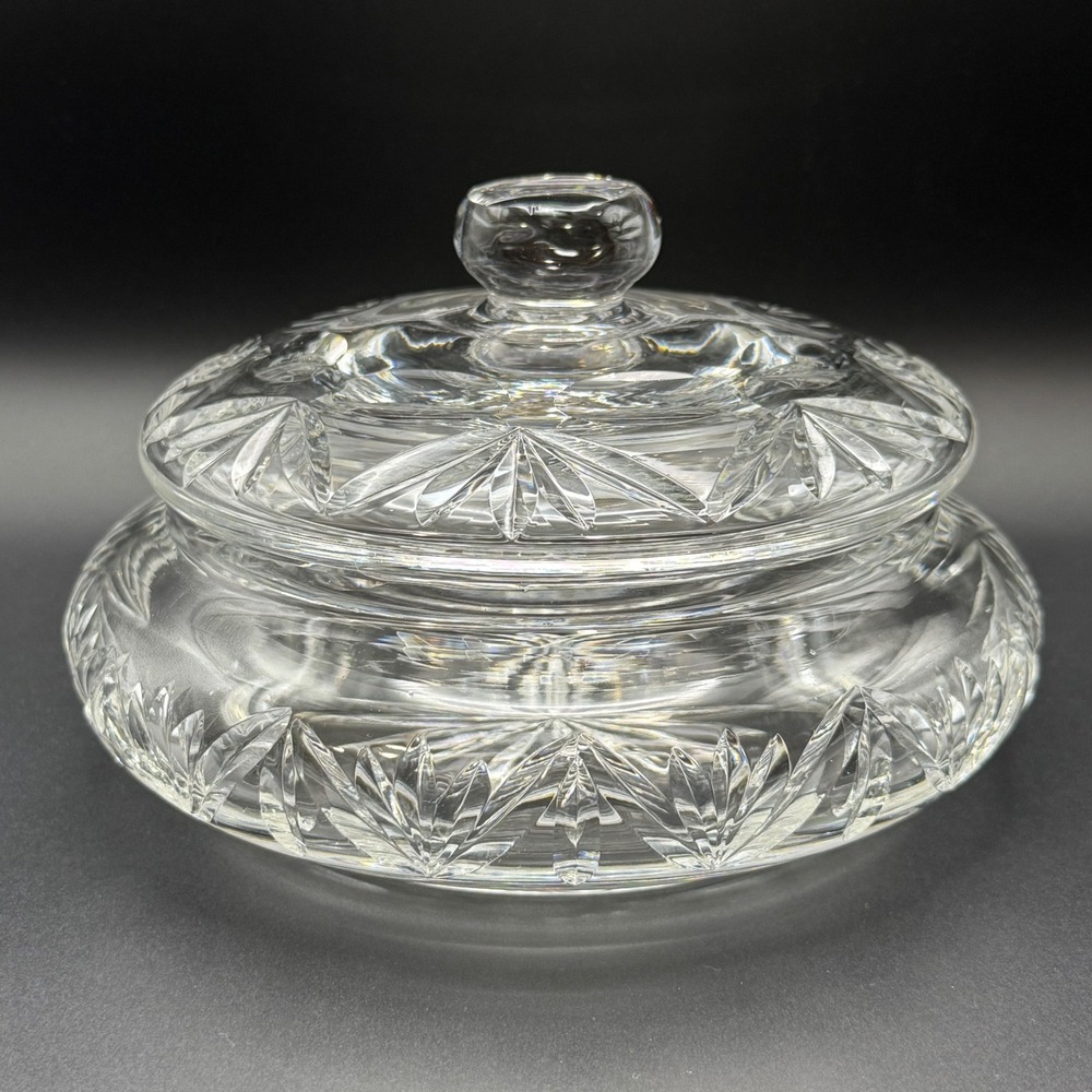 Vintage Webb Corbett Crystal Dish Bowl‎ with Lid England Candy Nut Trinket